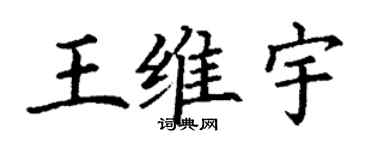 丁謙王維宇楷書個性簽名怎么寫