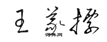駱恆光王義標草書個性簽名怎么寫