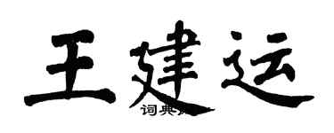 翁闓運王建運楷書個性簽名怎么寫