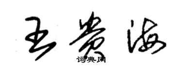 朱錫榮王貴海草書個性簽名怎么寫