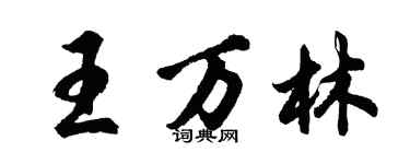 胡問遂王萬林行書個性簽名怎么寫