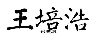翁闓運王培浩楷書個性簽名怎么寫