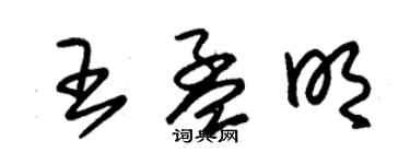 朱錫榮王孟明草書個性簽名怎么寫