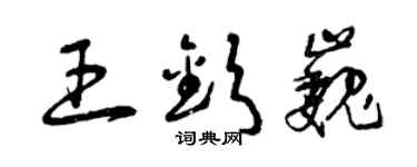 曾慶福王欽巍草書個性簽名怎么寫