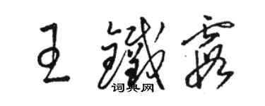 駱恆光王鐵霞草書個性簽名怎么寫