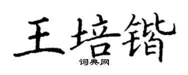 丁謙王培鍇楷書個性簽名怎么寫