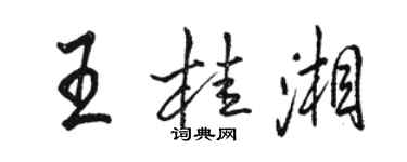 駱恆光王桂湘行書個性簽名怎么寫