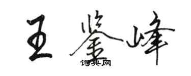 駱恆光王鑑峰行書個性簽名怎么寫