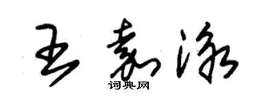 朱錫榮王嘉泳草書個性簽名怎么寫