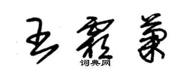 朱錫榮王霜菊草書個性簽名怎么寫