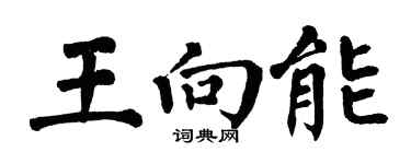 翁闓運王向能楷書個性簽名怎么寫