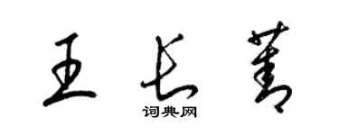 梁錦英王長菁草書個性簽名怎么寫