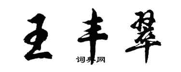 胡問遂王豐翠行書個性簽名怎么寫