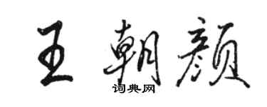 駱恆光王朝顏行書個性簽名怎么寫