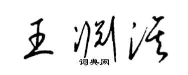 梁錦英王淵淇草書個性簽名怎么寫