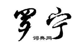 胡問遂羅寧行書個性簽名怎么寫