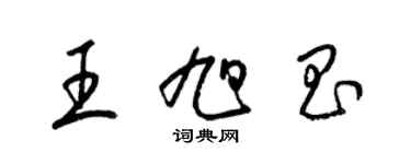 梁錦英王旭昌草書個性簽名怎么寫