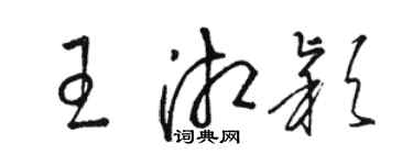 駱恆光王湘穎草書個性簽名怎么寫