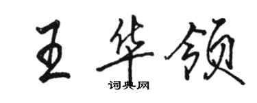 駱恆光王華領行書個性簽名怎么寫