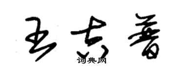 朱錫榮王吉普草書個性簽名怎么寫