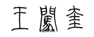 陳墨王闖奎篆書個性簽名怎么寫