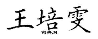 丁謙王培雯楷書個性簽名怎么寫