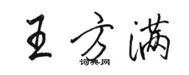 駱恆光王方滿行書個性簽名怎么寫