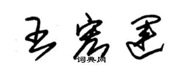 朱錫榮王宏運草書個性簽名怎么寫