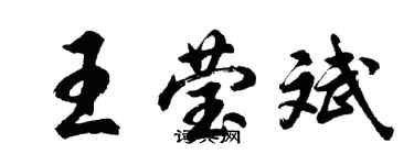 胡問遂王瑩斌行書個性簽名怎么寫