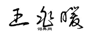 曾慶福王兆暖草書個性簽名怎么寫