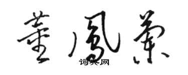 駱恆光董鳳蘭草書個性簽名怎么寫