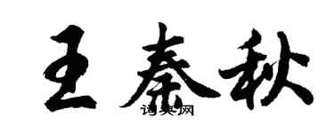胡問遂王秦秋行書個性簽名怎么寫