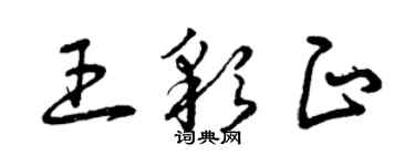 曾慶福王彩正草書個性簽名怎么寫