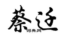 胡問遂蔡遷行書個性簽名怎么寫