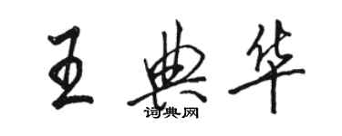 駱恆光王典華行書個性簽名怎么寫