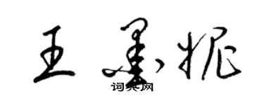 梁錦英王墨妮草書個性簽名怎么寫