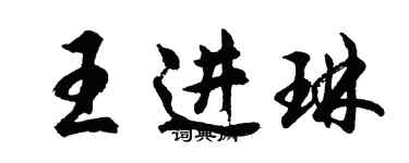 胡問遂王進琳行書個性簽名怎么寫