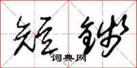 朱錫榮短錢草書怎么寫