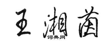 駱恆光王湘茵行書個性簽名怎么寫