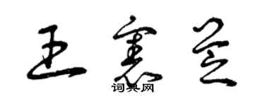 曾慶福王憲芝草書個性簽名怎么寫