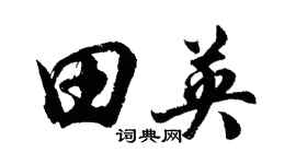 胡問遂田英行書個性簽名怎么寫