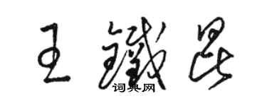 駱恆光王鐵昆草書個性簽名怎么寫