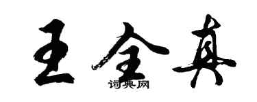 胡問遂王全真行書個性簽名怎么寫