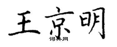 丁謙王京明楷書個性簽名怎么寫