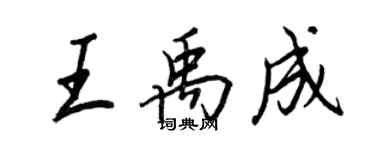 王正良王禹成行書個性簽名怎么寫