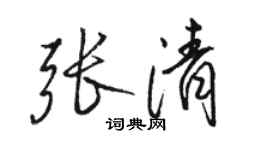 駱恆光張清行書個性簽名怎么寫