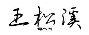 曾慶福王松溪草書個性簽名怎么寫