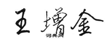 駱恆光王增金行書個性簽名怎么寫