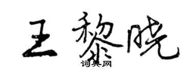 曾慶福王黎曉行書個性簽名怎么寫