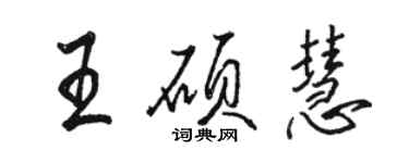 駱恆光王碩慧行書個性簽名怎么寫